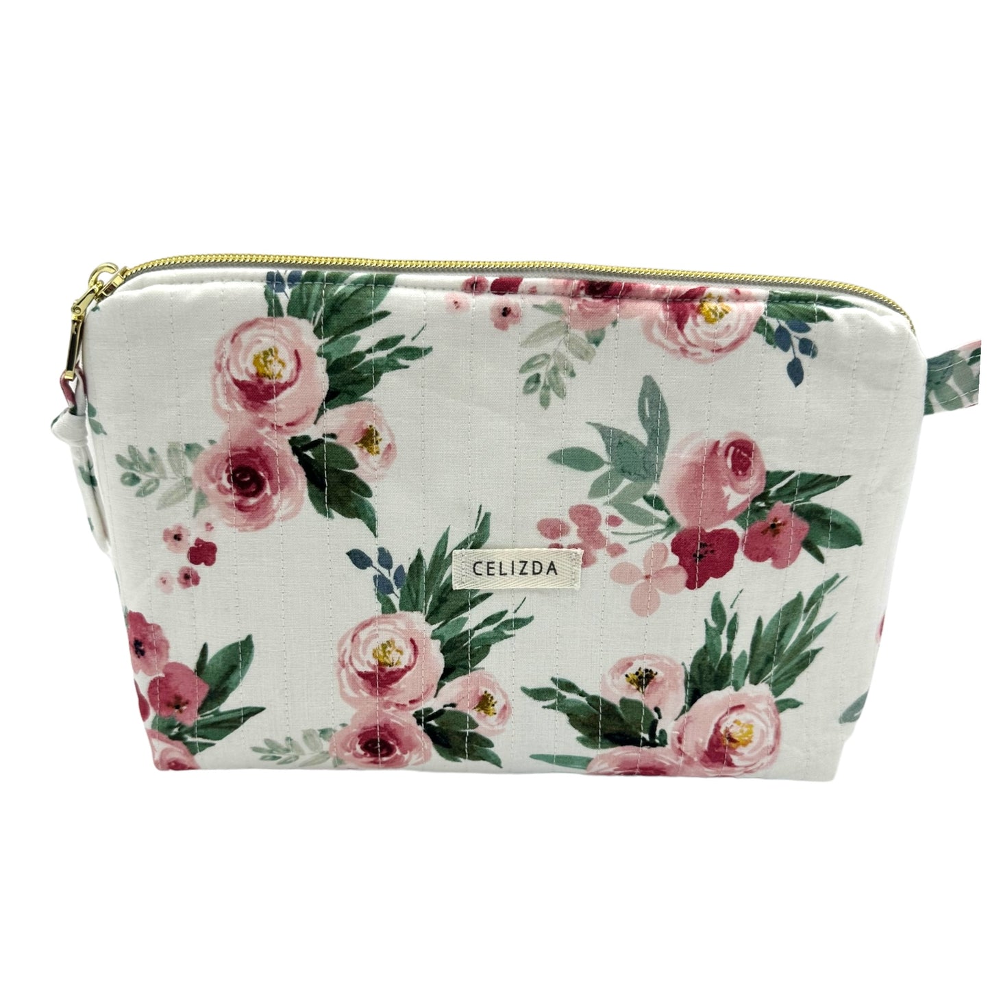 Rose Mary Quilted Makeup Bag
