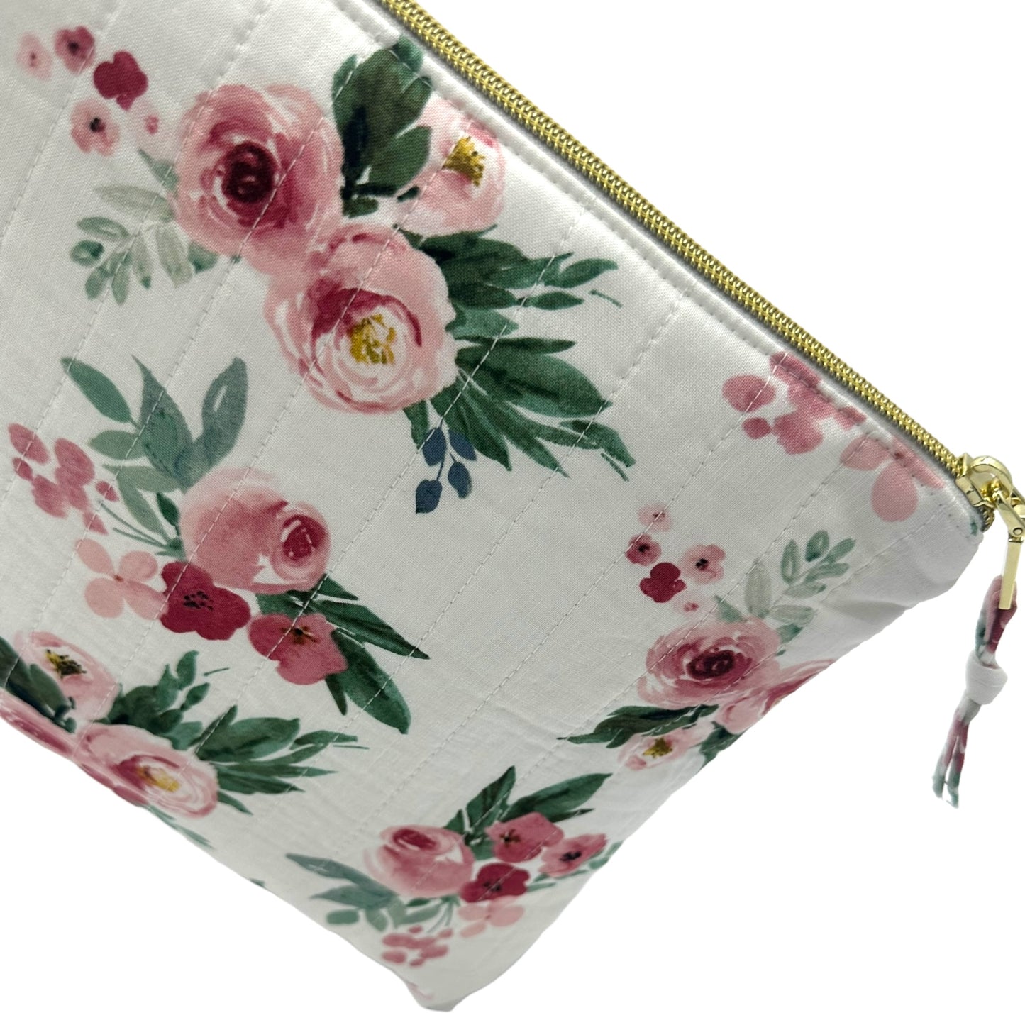 Rose Mary Quilted Makeup Bag