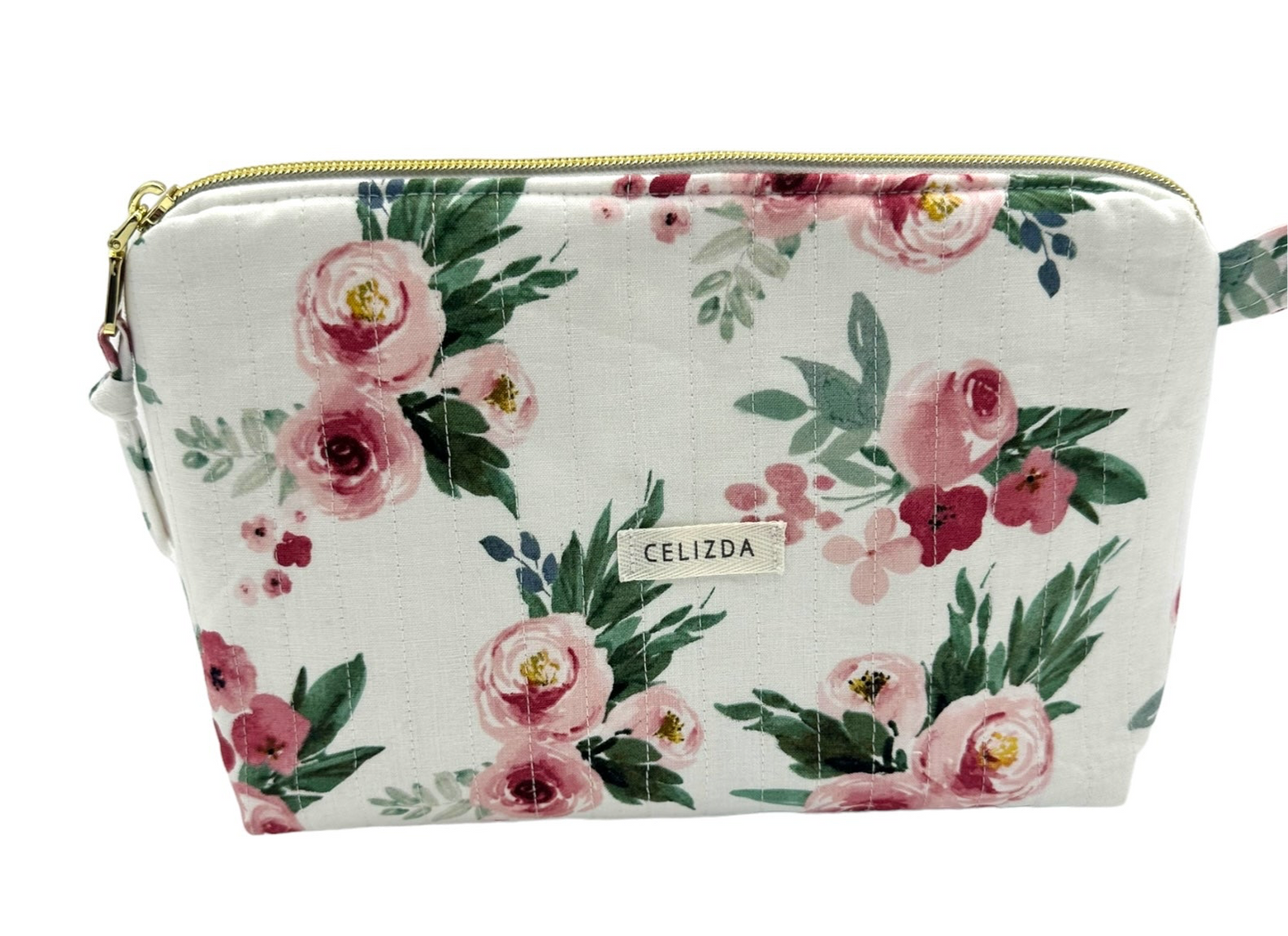 Rose Mary Quilted Makeup Bag