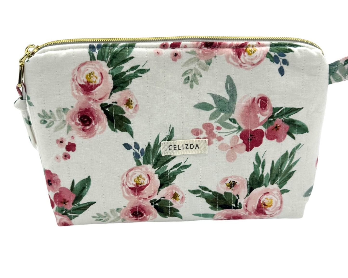 Rose Mary Quilted Makeup Bag