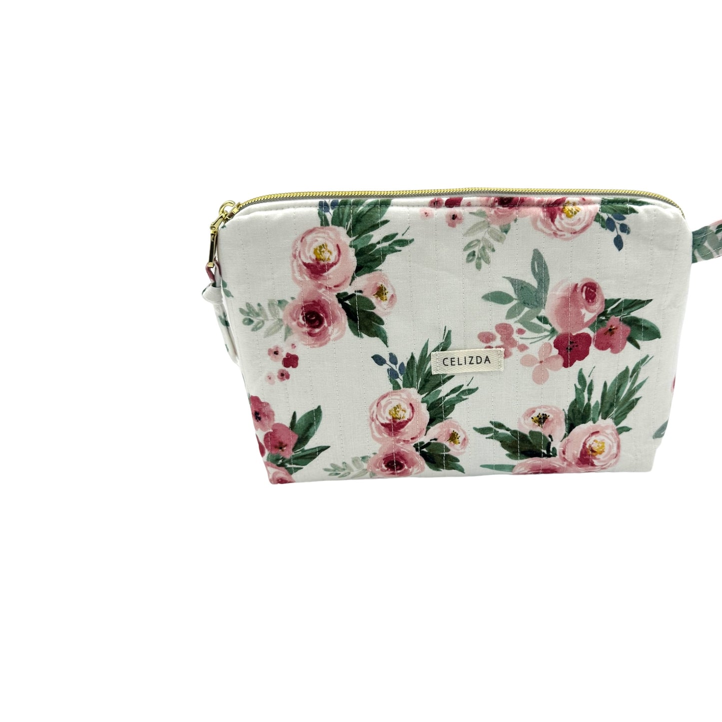 Rose Mary Quilted Makeup Bag