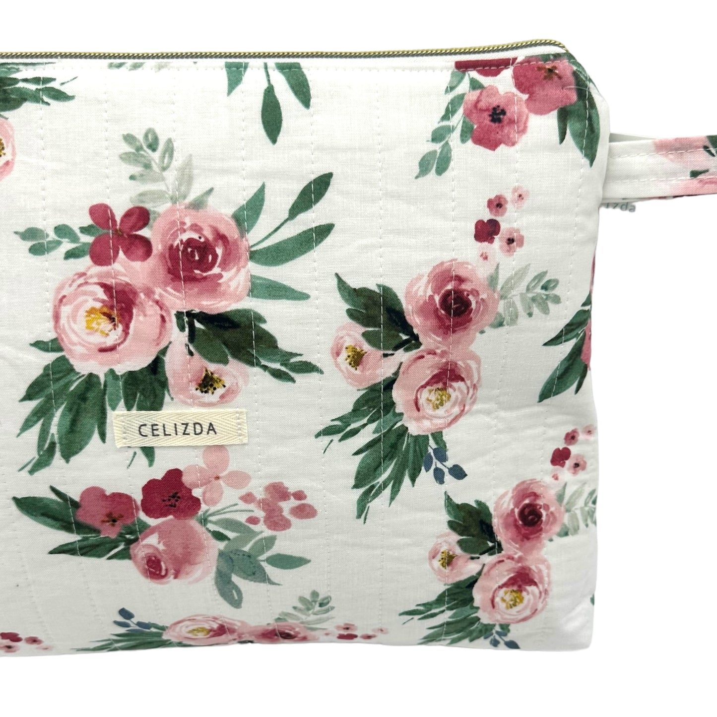 Rose Mary Quilted Makeup Bag
