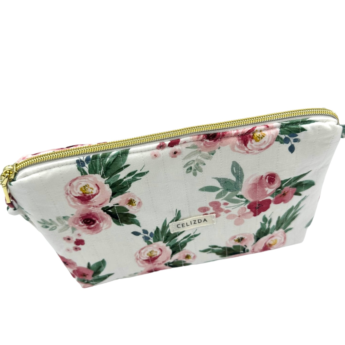 Rose Mary Quilted Makeup Bag